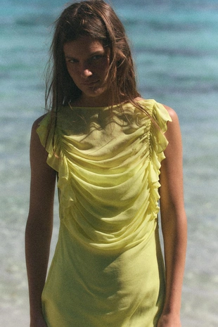 Длинное платье из жоржета- Заказать в России