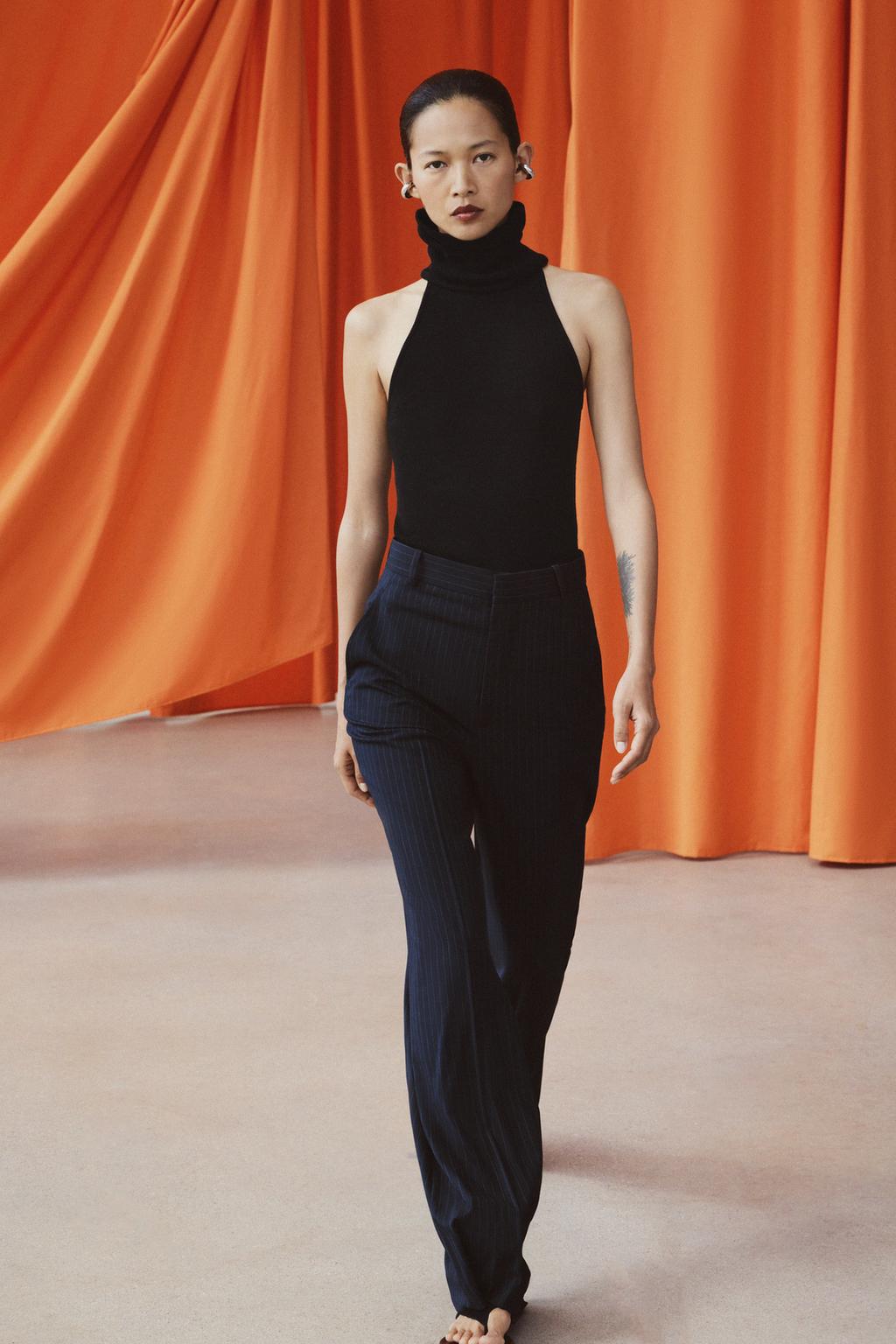 БРЮКИ В ТОНКУЮ ПОЛОСКУ — ZW COLLECTION