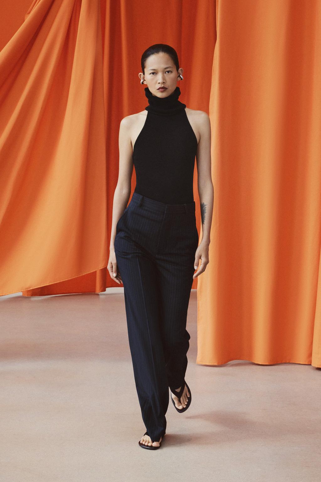 БРЮКИ В ТОНКУЮ ПОЛОСКУ — ZW COLLECTION