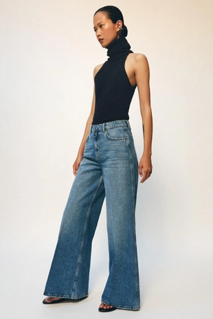 Джинсы коллекция Zara «Zw» клёш с высокой посадкой- Заказать в России