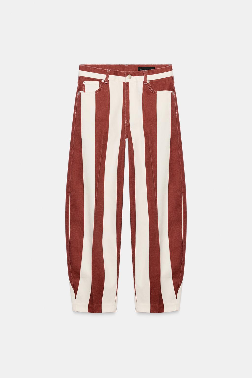 ДЖИНСЫ ZW COLLECTION TAPERED В ПОЛОСКУ С ВЫСОКОЙ ПОСАДКОЙ