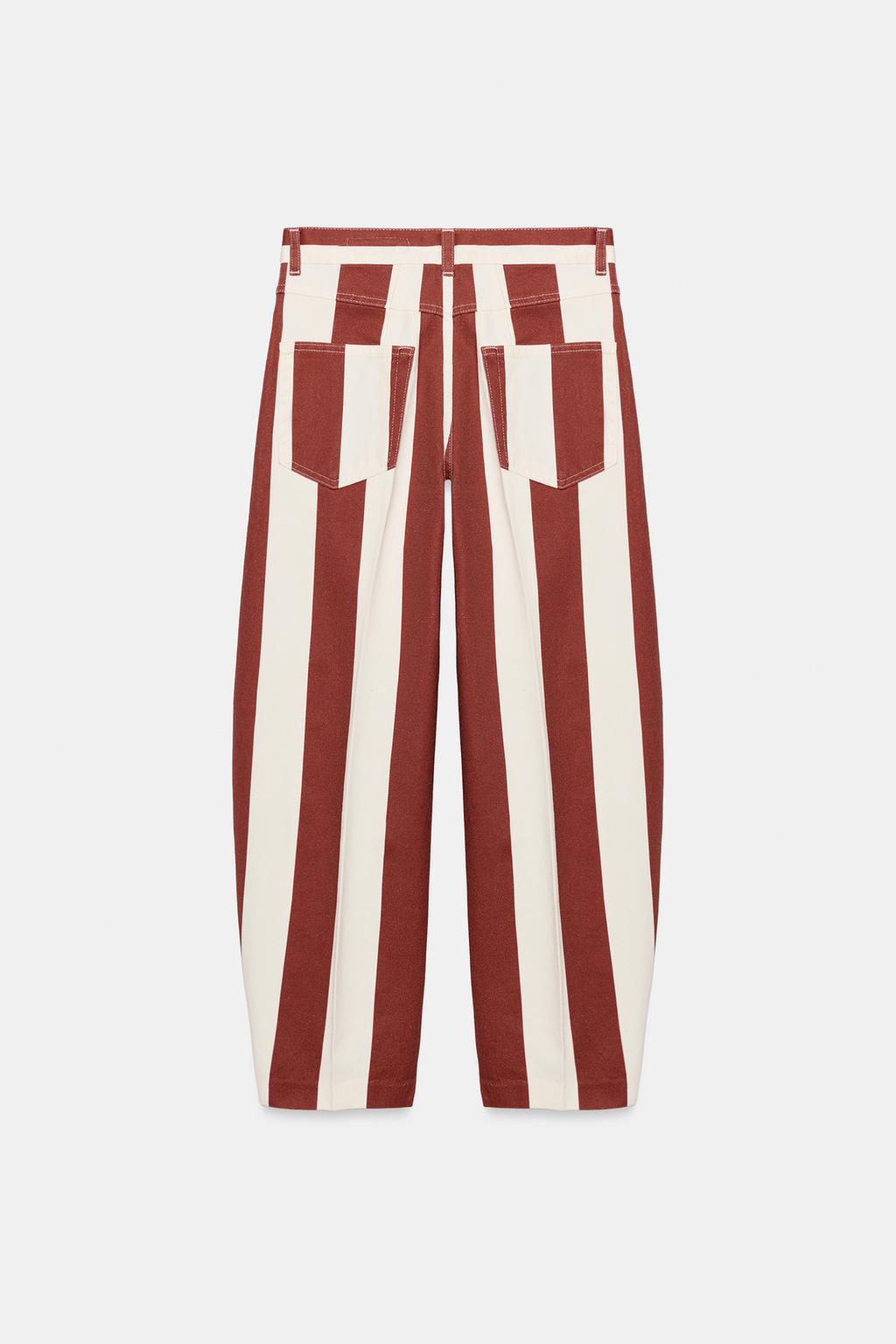 ДЖИНСЫ ZW COLLECTION TAPERED В ПОЛОСКУ С ВЫСОКОЙ ПОСАДКОЙ