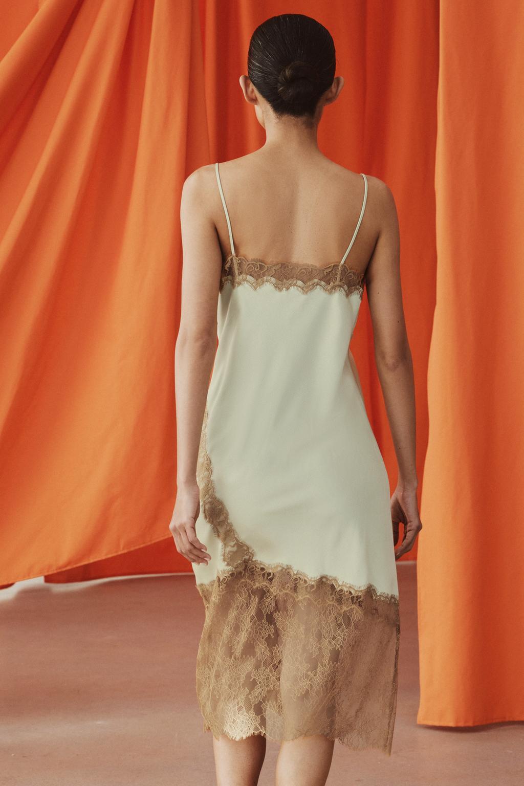 ПЛАТЬЕ-КОМБИНАЦИЯ С КРУЖЕВОМ — ZW COLLECTION