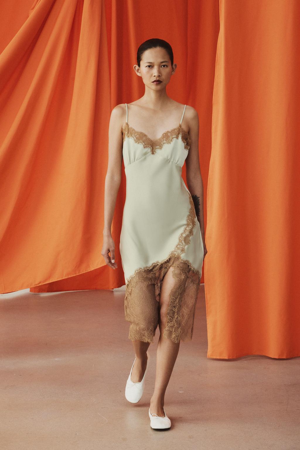 ПЛАТЬЕ-КОМБИНАЦИЯ С КРУЖЕВОМ — ZW COLLECTION