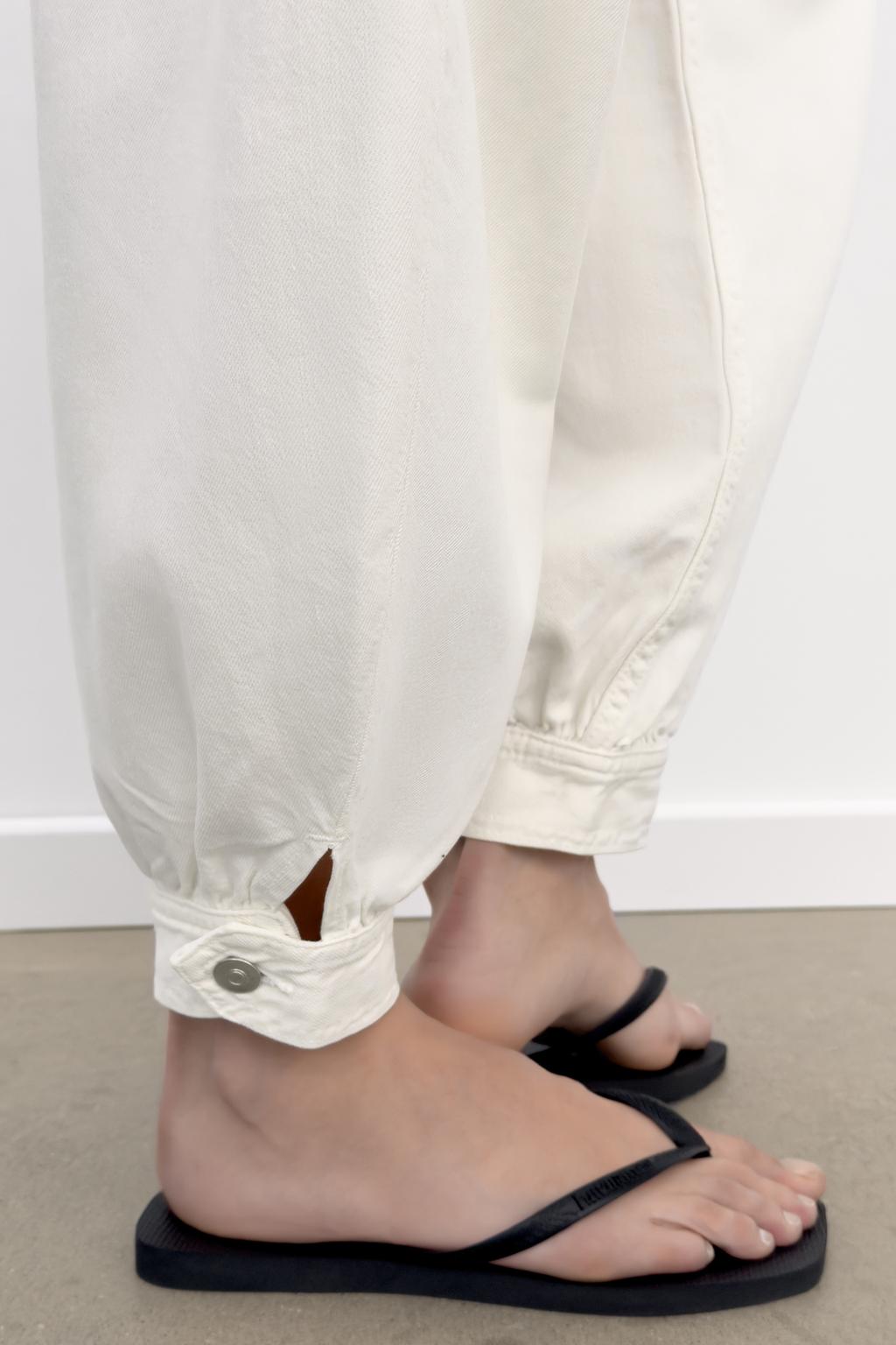 ДЖИНСЫ TRF BALLON СО СРЕДНЕЙ ПОСАДКОЙ И ШЛЕВКАМИ