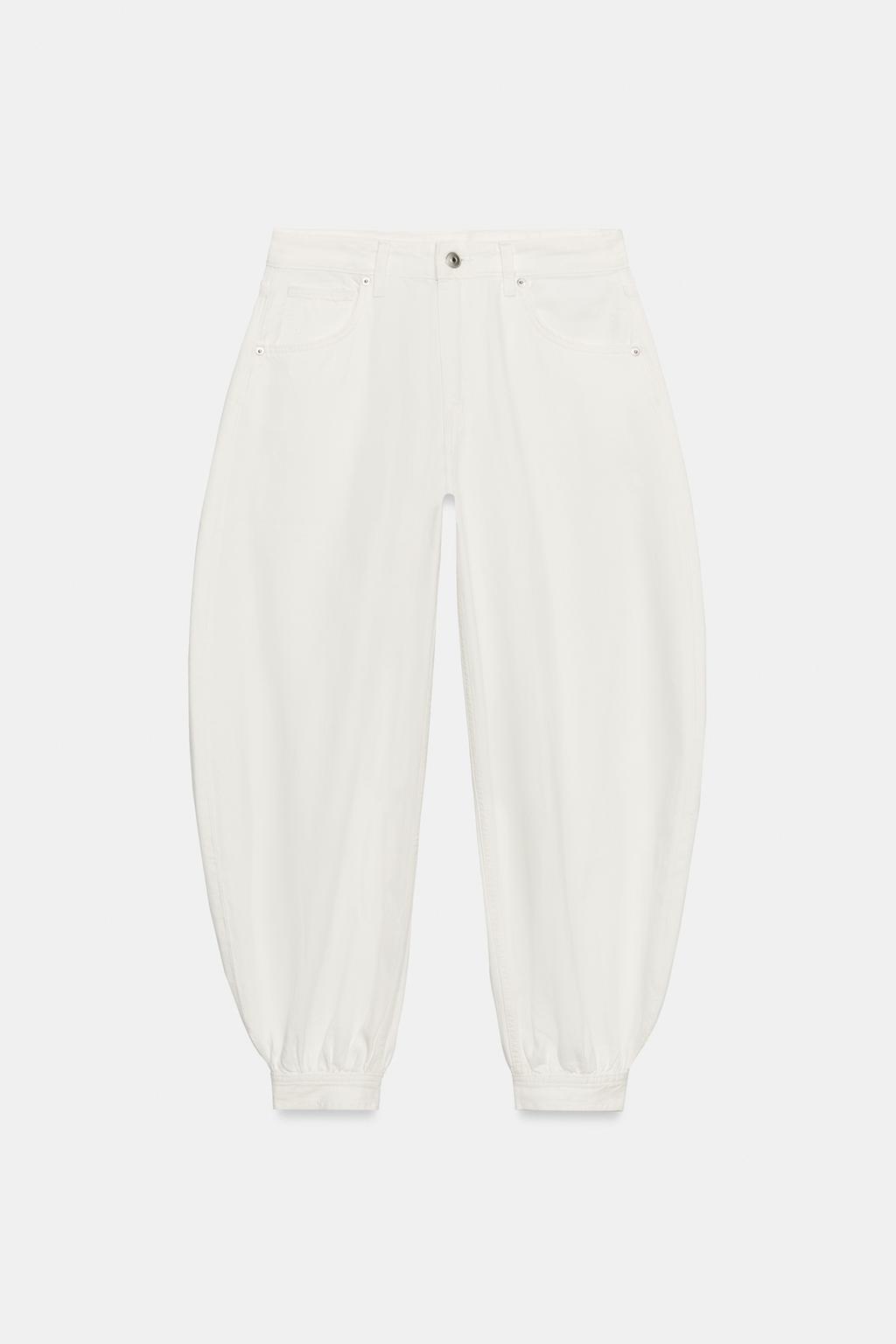 ДЖИНСЫ TRF BALLON СО СРЕДНЕЙ ПОСАДКОЙ И ШЛЕВКАМИ