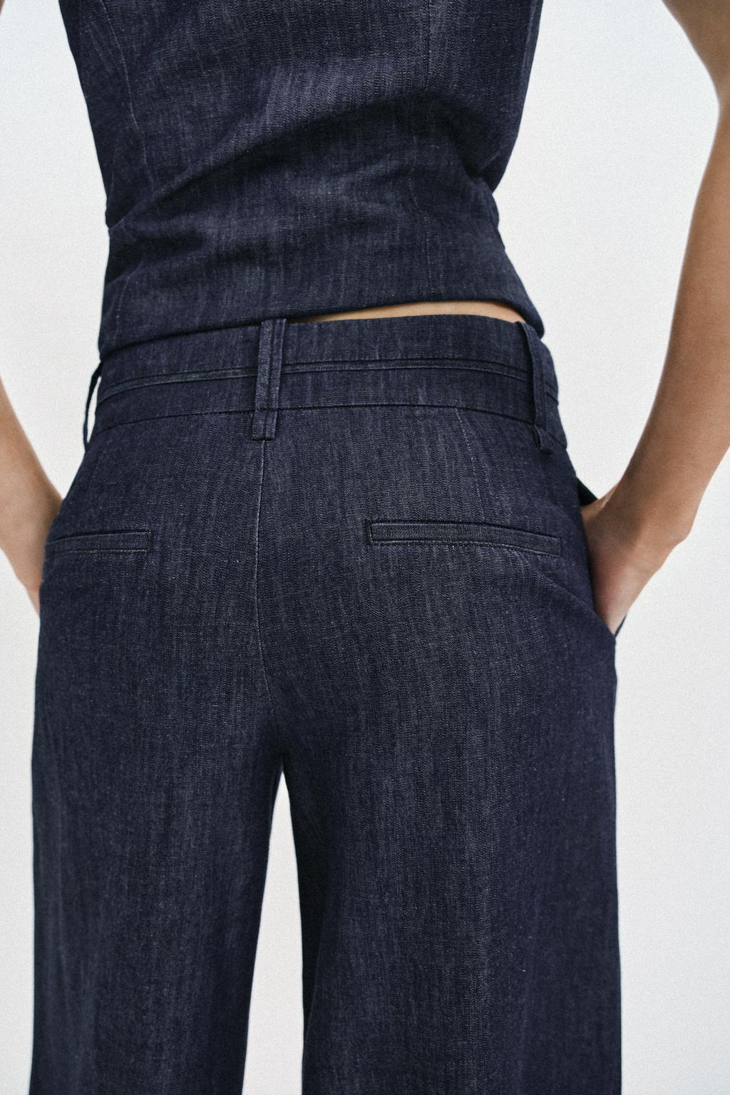 ШИРОКИЕ БРЮКИ ИЗ СМЕСОВОГО ЛЬНА