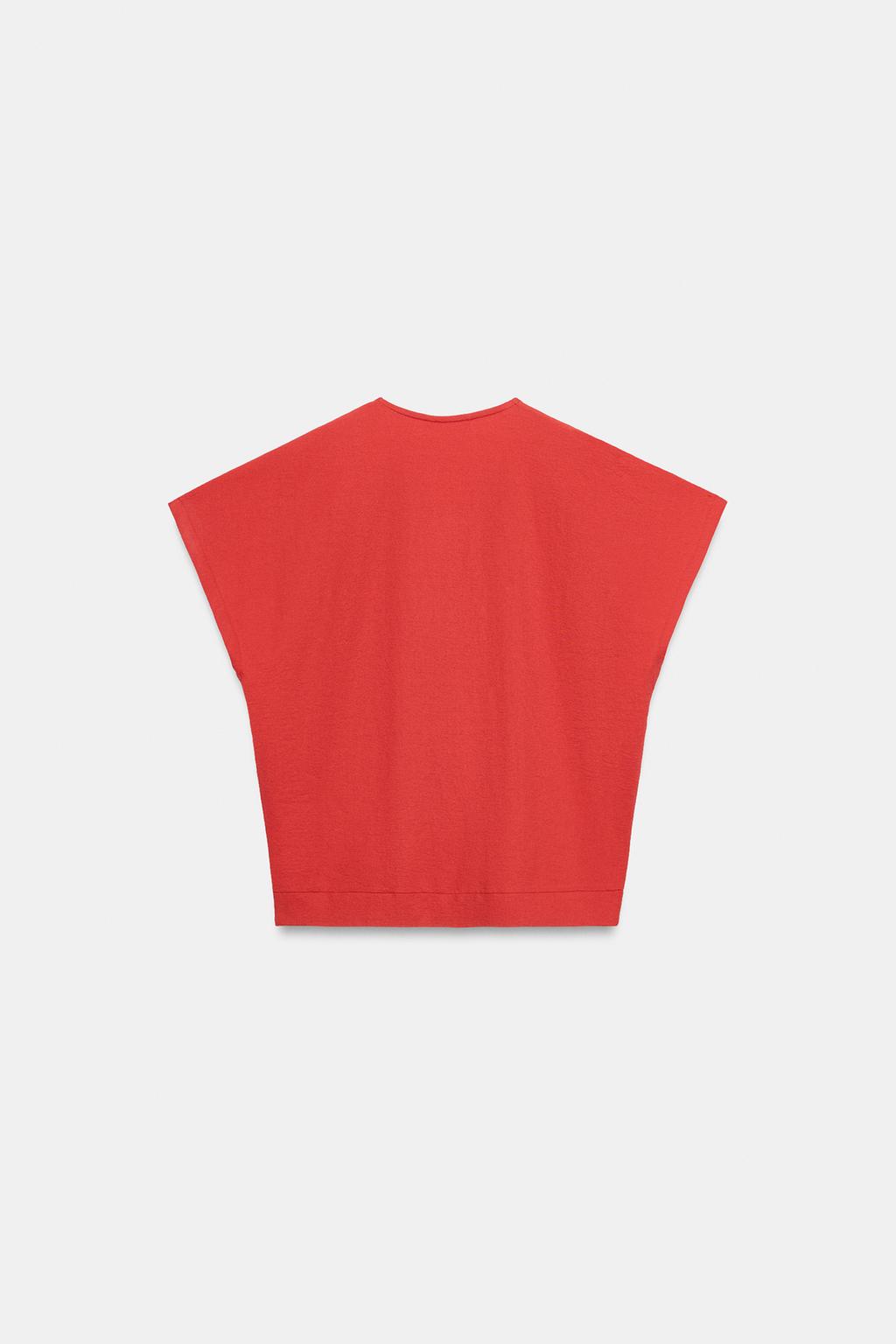 ФУТБОЛКА В СТИЛЕ РУСТИК С V-ОБРАЗНЫМ ВЫРЕЗОМ