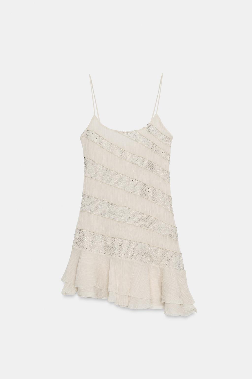 ПЛАТЬЕ-КОМБИНАЦИЯ С БУСИНАМИ