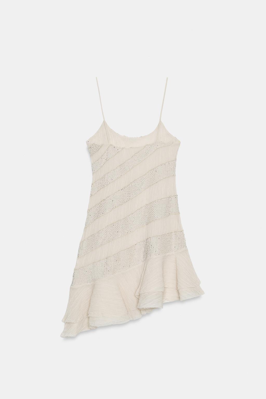 ПЛАТЬЕ-КОМБИНАЦИЯ С БУСИНАМИ