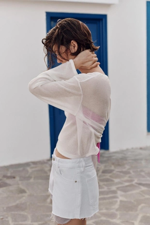 Шорты Z1975 Mom Fit с необработанным краем