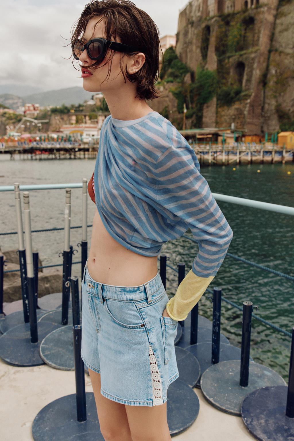 ШОРТЫ Z1975 С ВЯЗАНЫМИ ДЕТАЛЯМИ