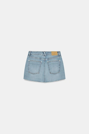 Джинсовая юбка-шорты Z1975 с необработанным краем- Заказать в России