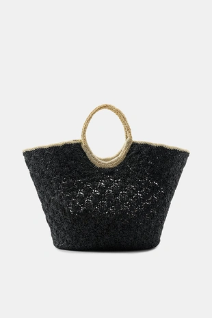 Комбинированная плетеная корзина- Заказать в России