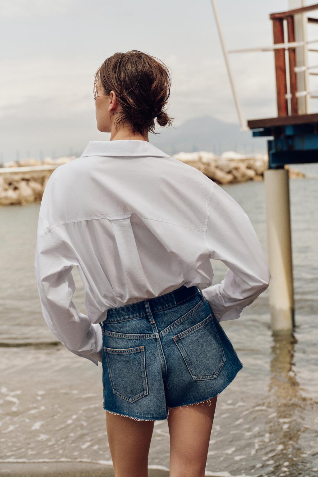 ДЖИНСОВЫЕ ШОРТЫ Z1975 MOM FIT С НЕОБРАБОТАННЫМ КРАЕМ