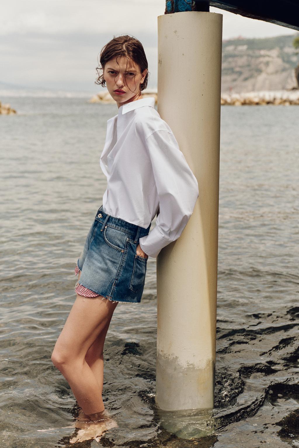 ДЖИНСОВЫЕ ШОРТЫ Z1975 MOM FIT С НЕОБРАБОТАННЫМ КРАЕМ