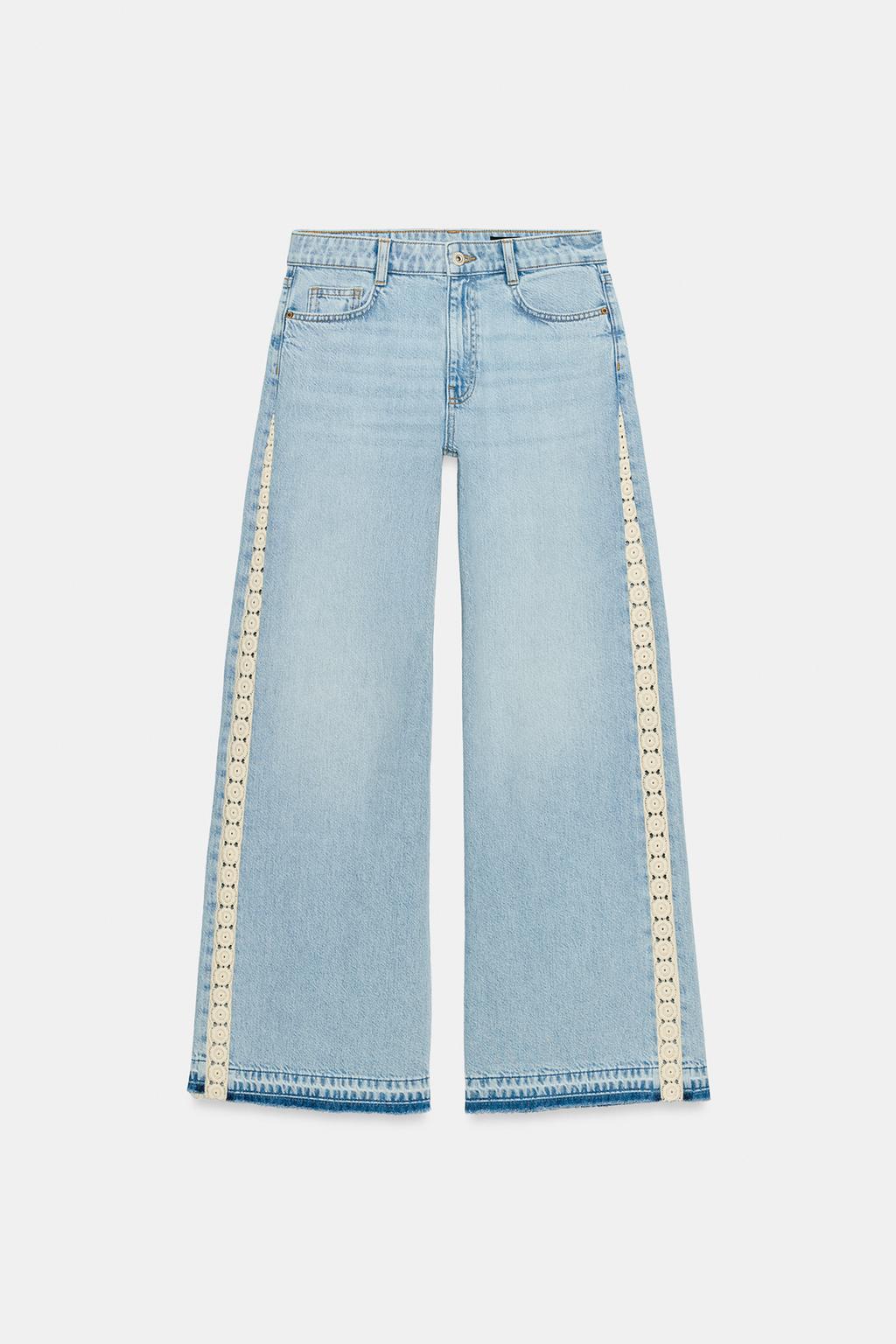 ДЖИНСЫ Z1975 WIDE LEG С ВЫСОКОЙ ПОСАДКОЙ И ВЯЗАНЫМИ ДЕТАЛЯМИ