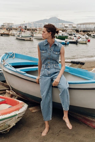 Джинсовый комбинезон Z1975 баллон- Заказать в России