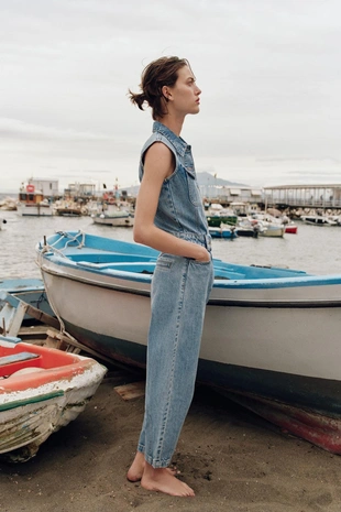 Джинсовый комбинезон Z1975 баллон- Заказать в России