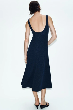 Платье миди на бретелях- Заказать в России