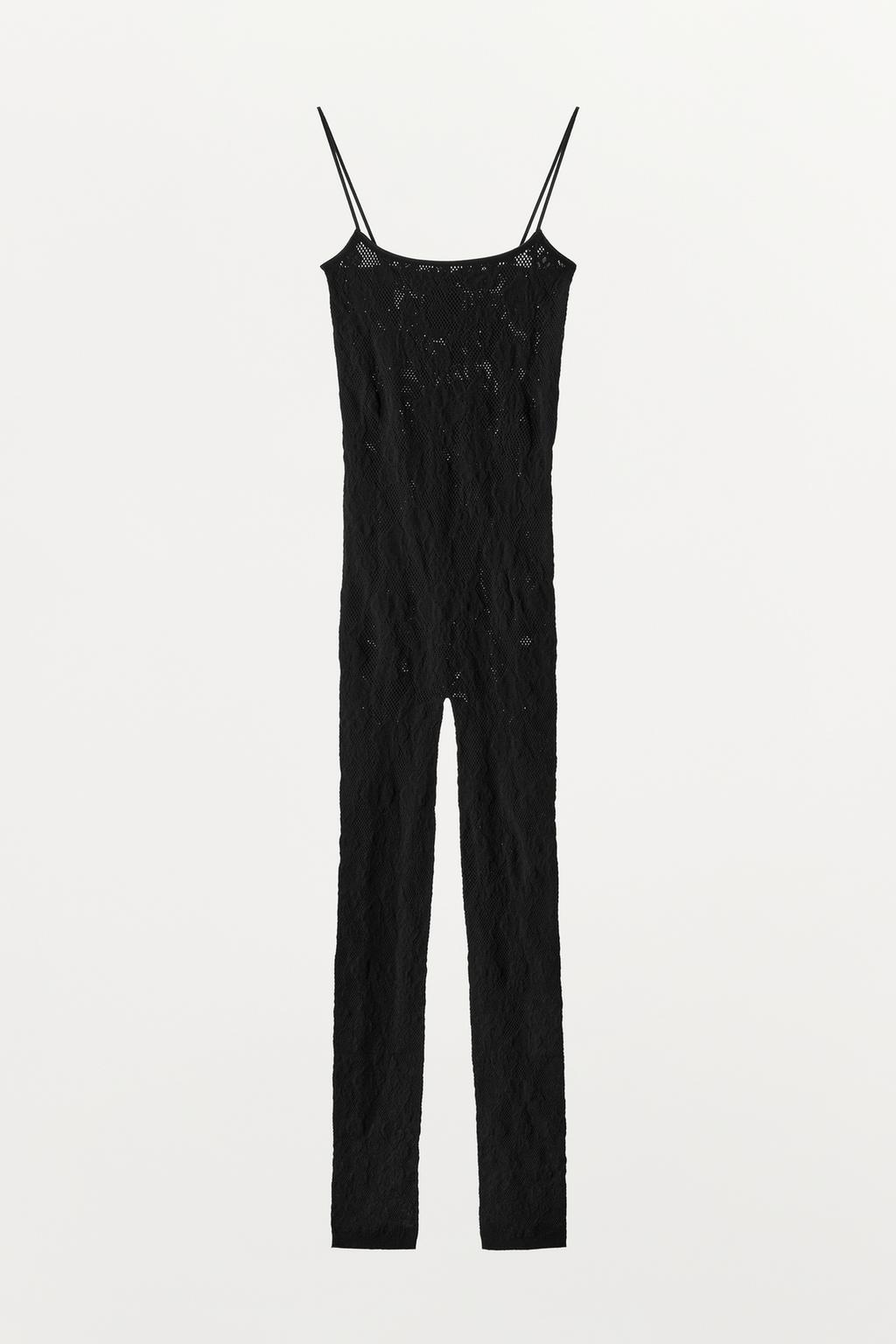 ДЛИННЫЙ БЕСШОВНЫЙ КРУЖЕВНОЙ КОМБИНЕЗОН