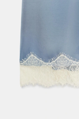 Атласное платье с кружевом- Заказать в России