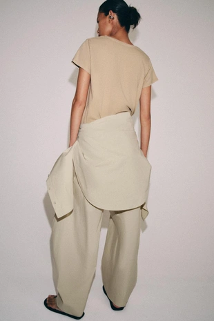 Хлопковая футболка с короткими рукавами- Заказать в России