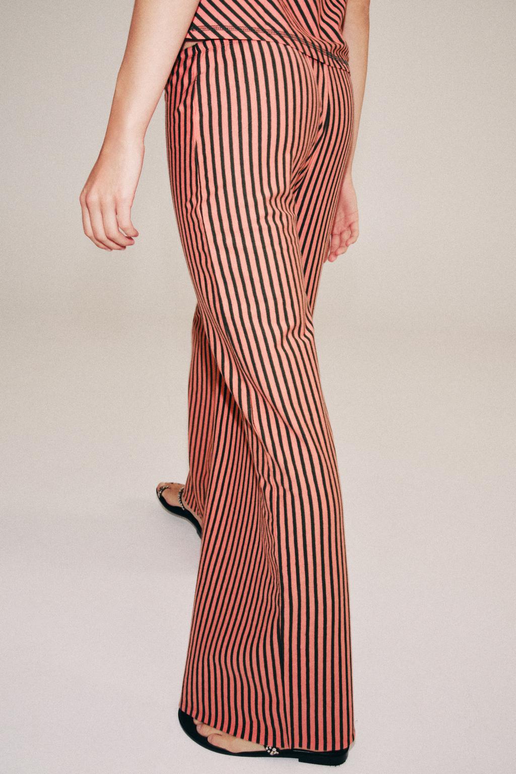 БРЮКИ В ПОЛОСКУ ИЗ СМЕСОВОГО ЛЬНА