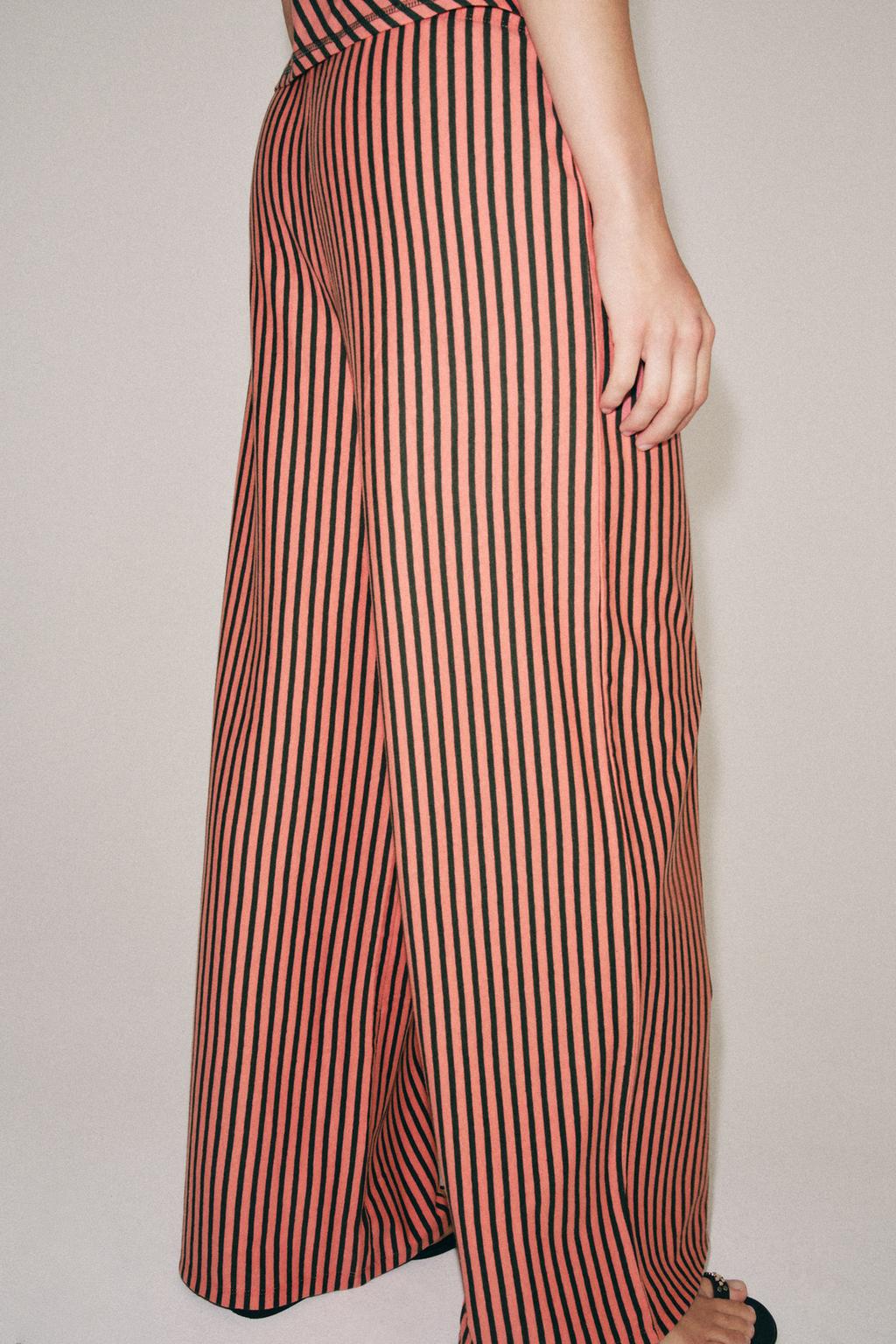 БРЮКИ В ПОЛОСКУ ИЗ СМЕСОВОГО ЛЬНА