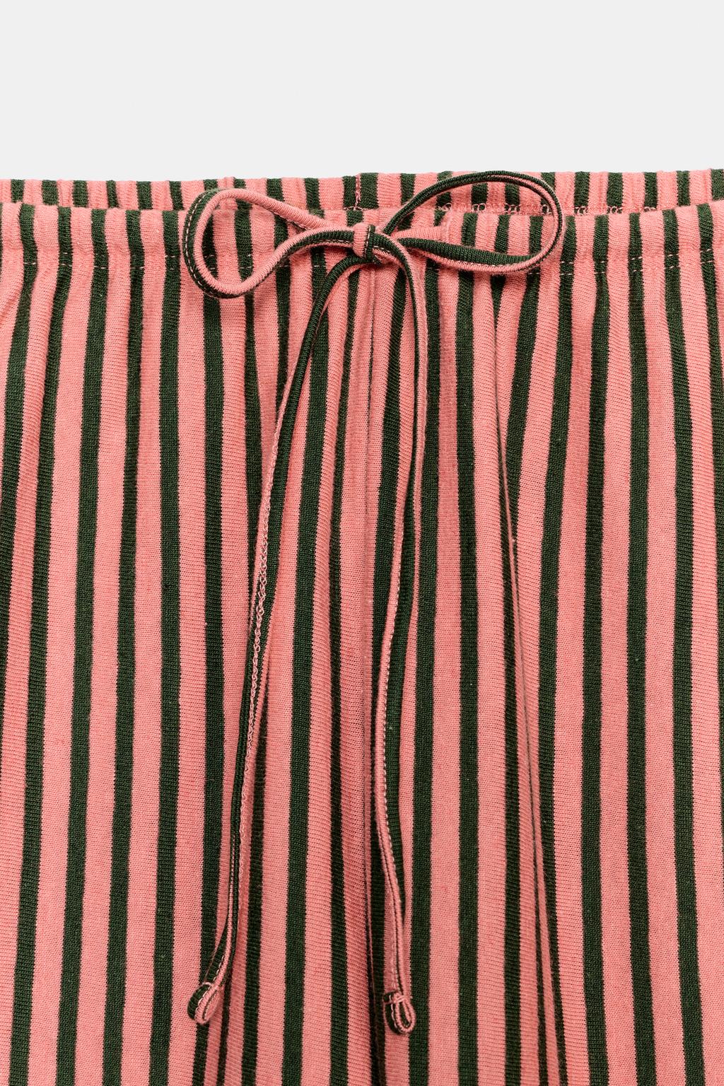 БРЮКИ В ПОЛОСКУ ИЗ СМЕСОВОГО ЛЬНА