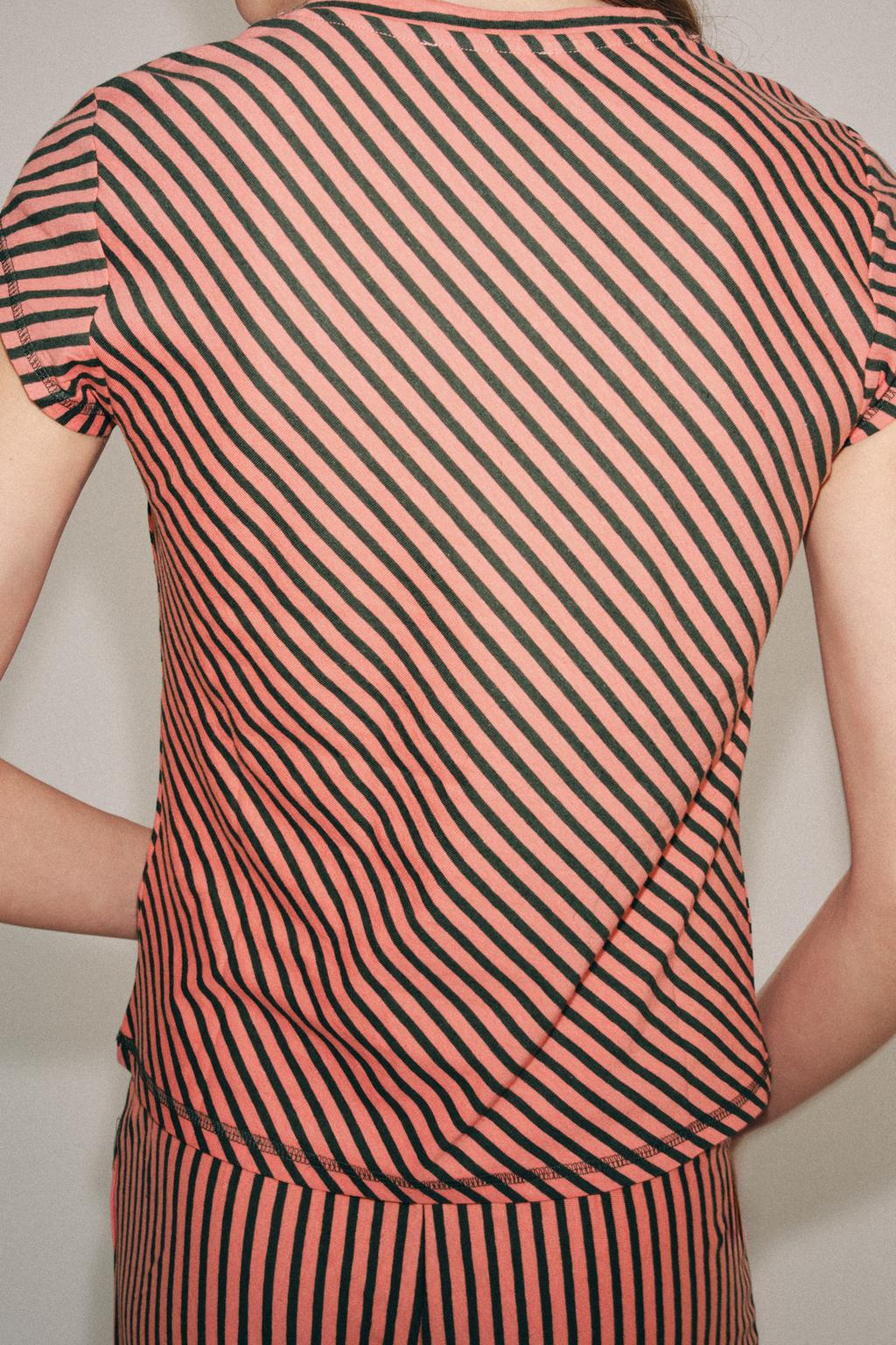 ФУТБОЛКА В ПОЛОСКУ ИЗ СМЕСОВОГО ЛЬНА