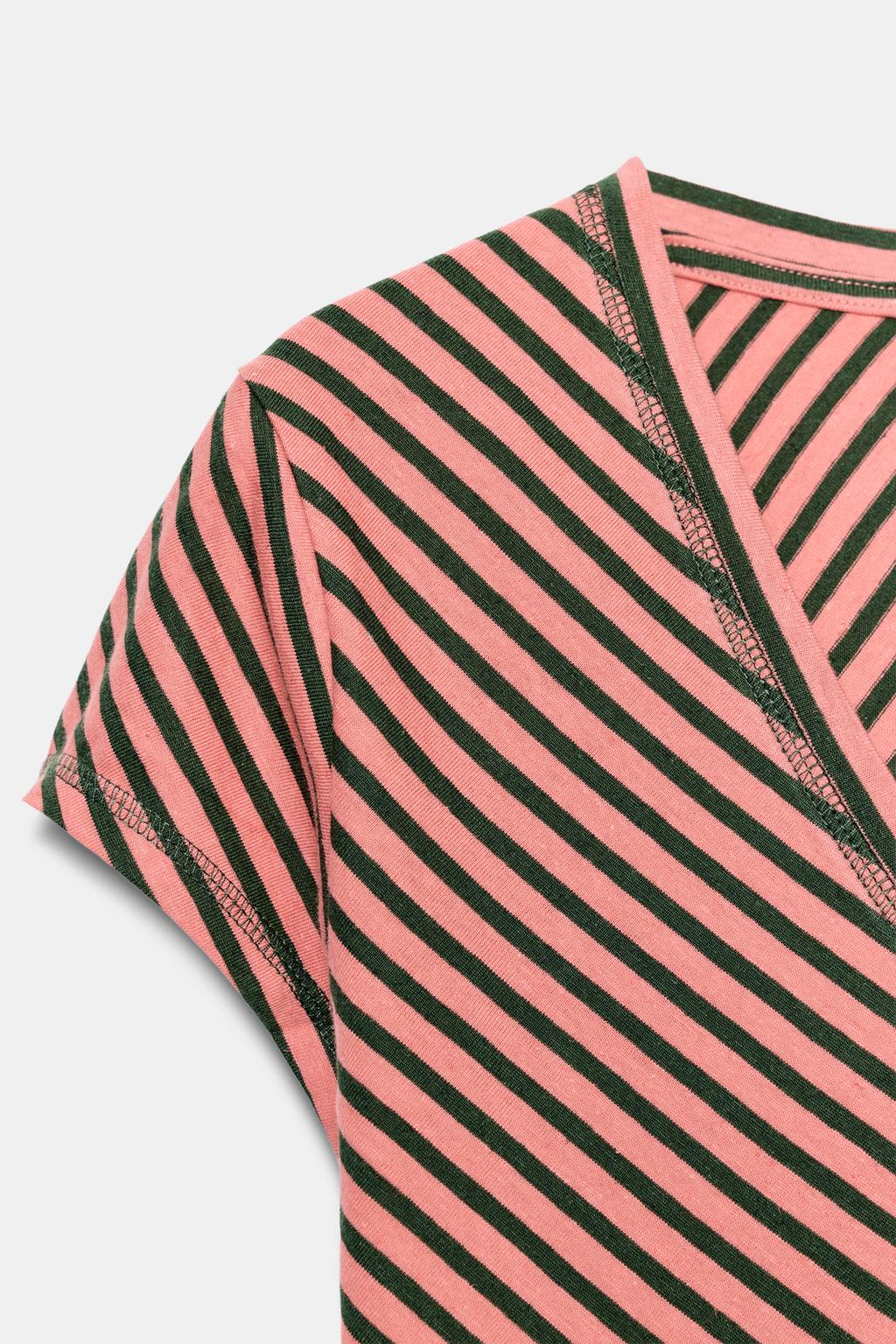 ФУТБОЛКА В ПОЛОСКУ ИЗ СМЕСОВОГО ЛЬНА