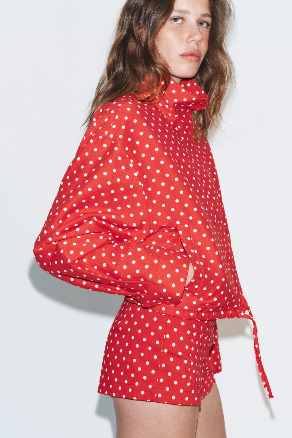 МИНИ-ШОРТЫ В ГОРОШЕК С КАРМАНАМИ