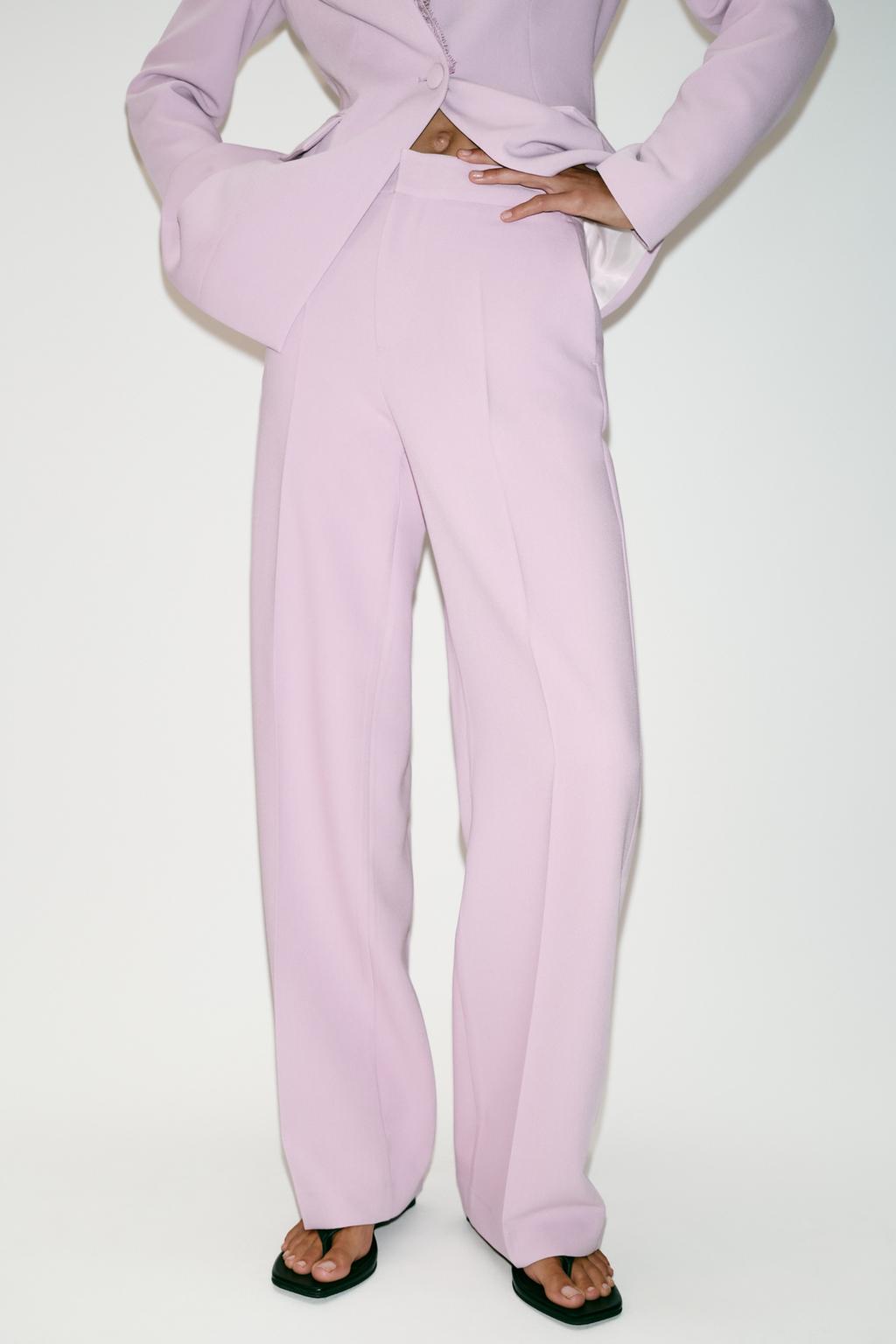 БРЮКИ ПРЯМОГО КРОЯ С ВЫСОКОЙ ПОСАДКОЙ