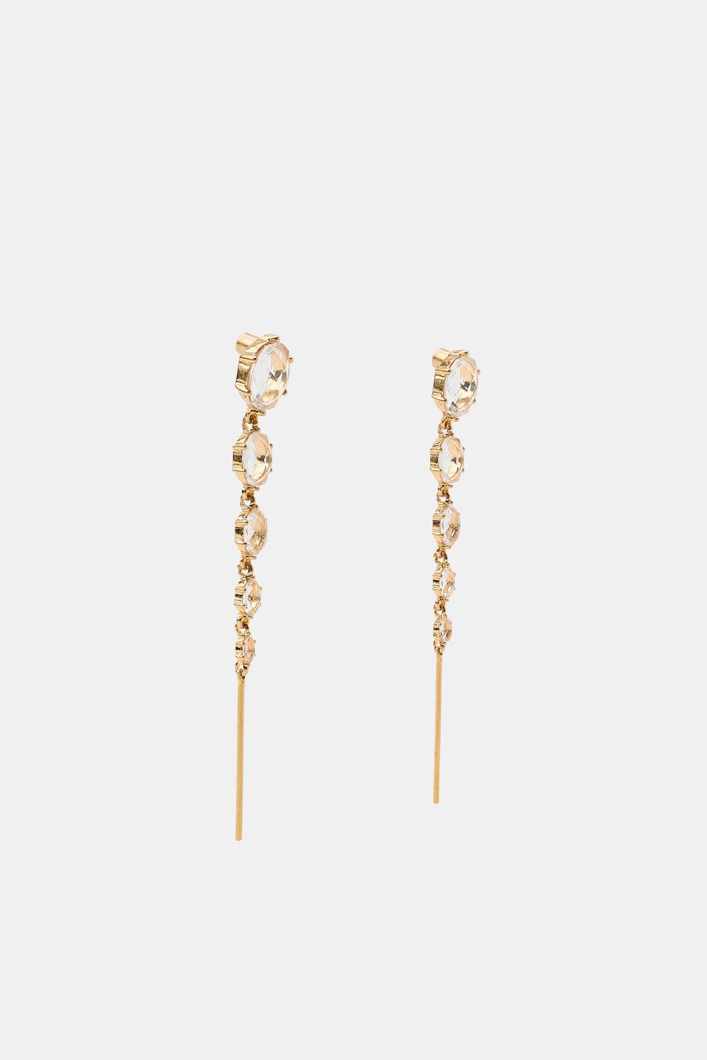 ДЛИННЫЕ СЕРЬГИ СО СТРАЗАМИ