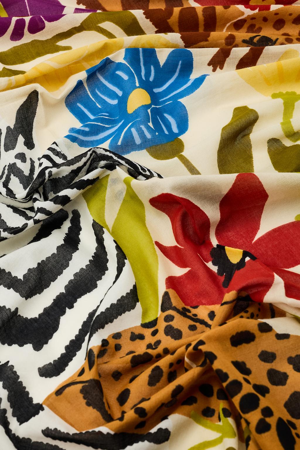 ШАРФ С ТИГРОВЫМ ПРИНТОМ