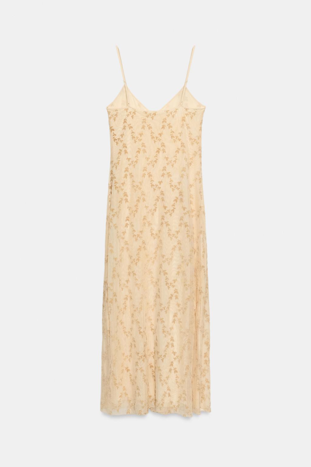 ПЛАТЬЕ В БЕЛЬЕВОМ СТИЛЕ С ЭФФЕКТОМ ВЫЖЖЕННОЙ ТКАНИ