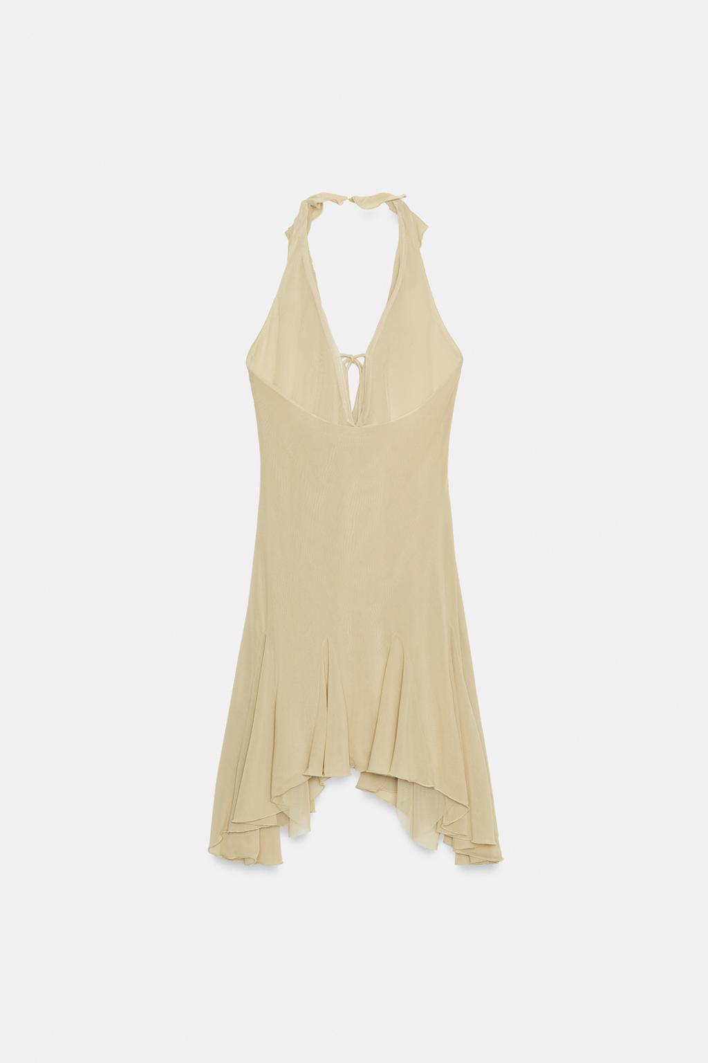 ПЛАТЬЕ ХАЛТЕР С ВОЛАНАМИ