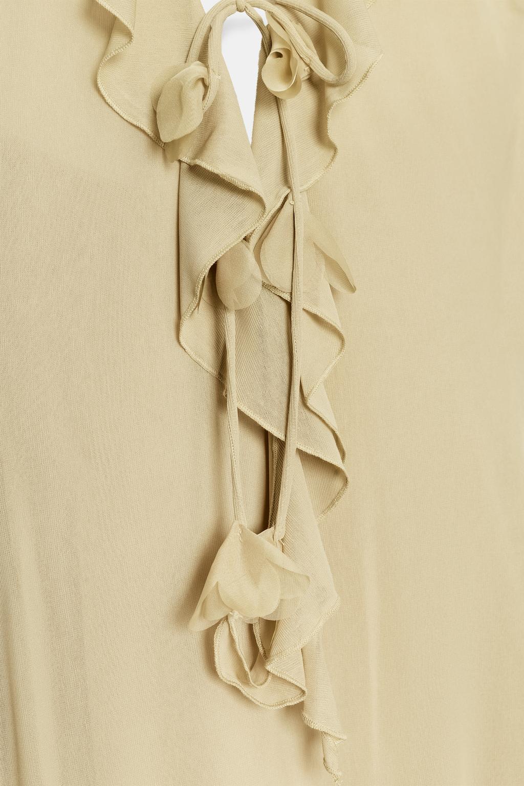 ПЛАТЬЕ ХАЛТЕР С ВОЛАНАМИ