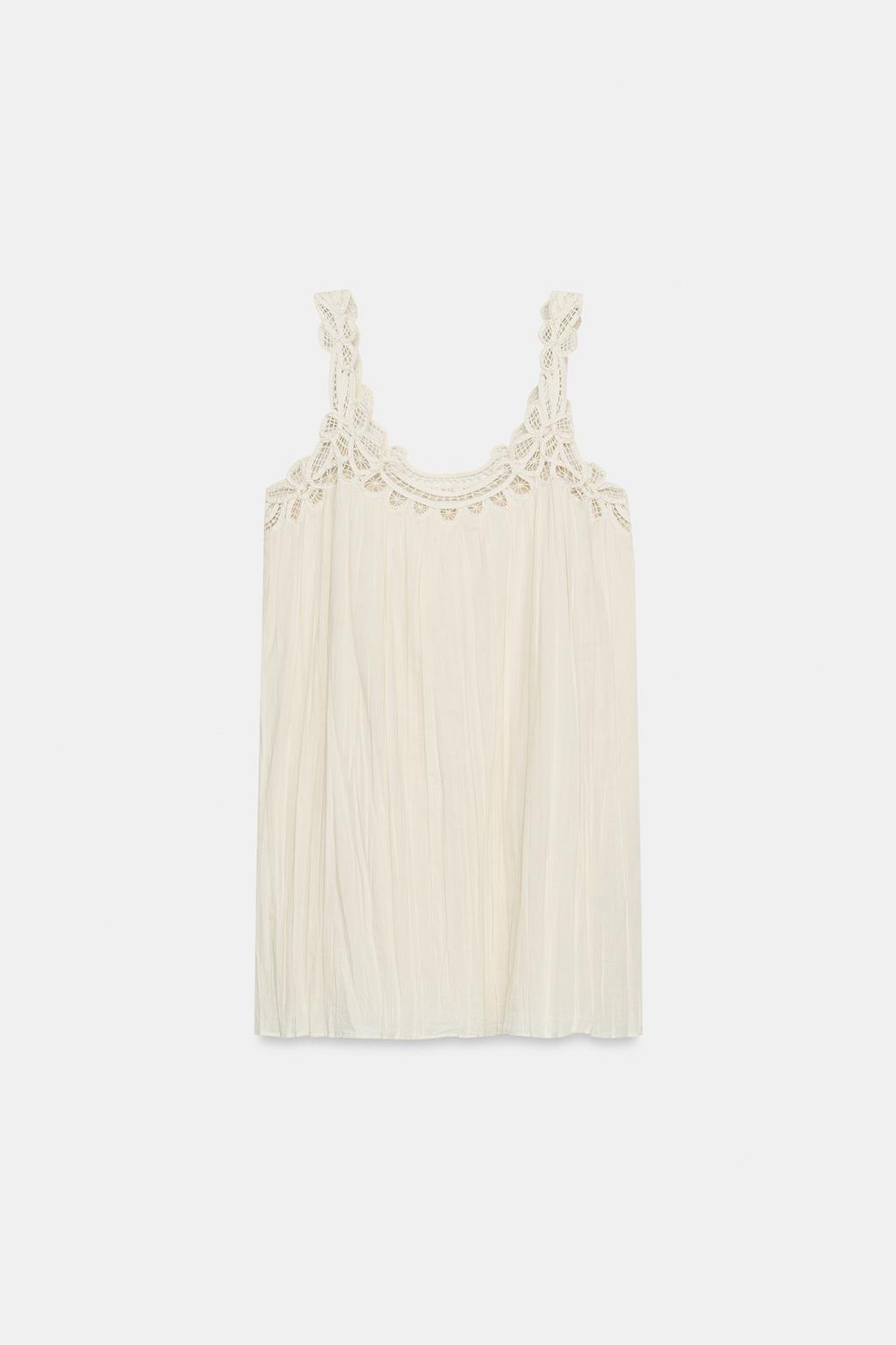 ПЛАТЬЕ С ВЫШИВКОЙ НА БРЕТЕЛЯХ — ZW COLLECTION