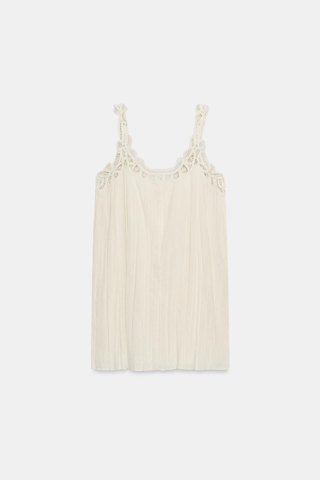 ПЛАТЬЕ С ВЫШИВКОЙ НА БРЕТЕЛЯХ — ZW COLLECTION