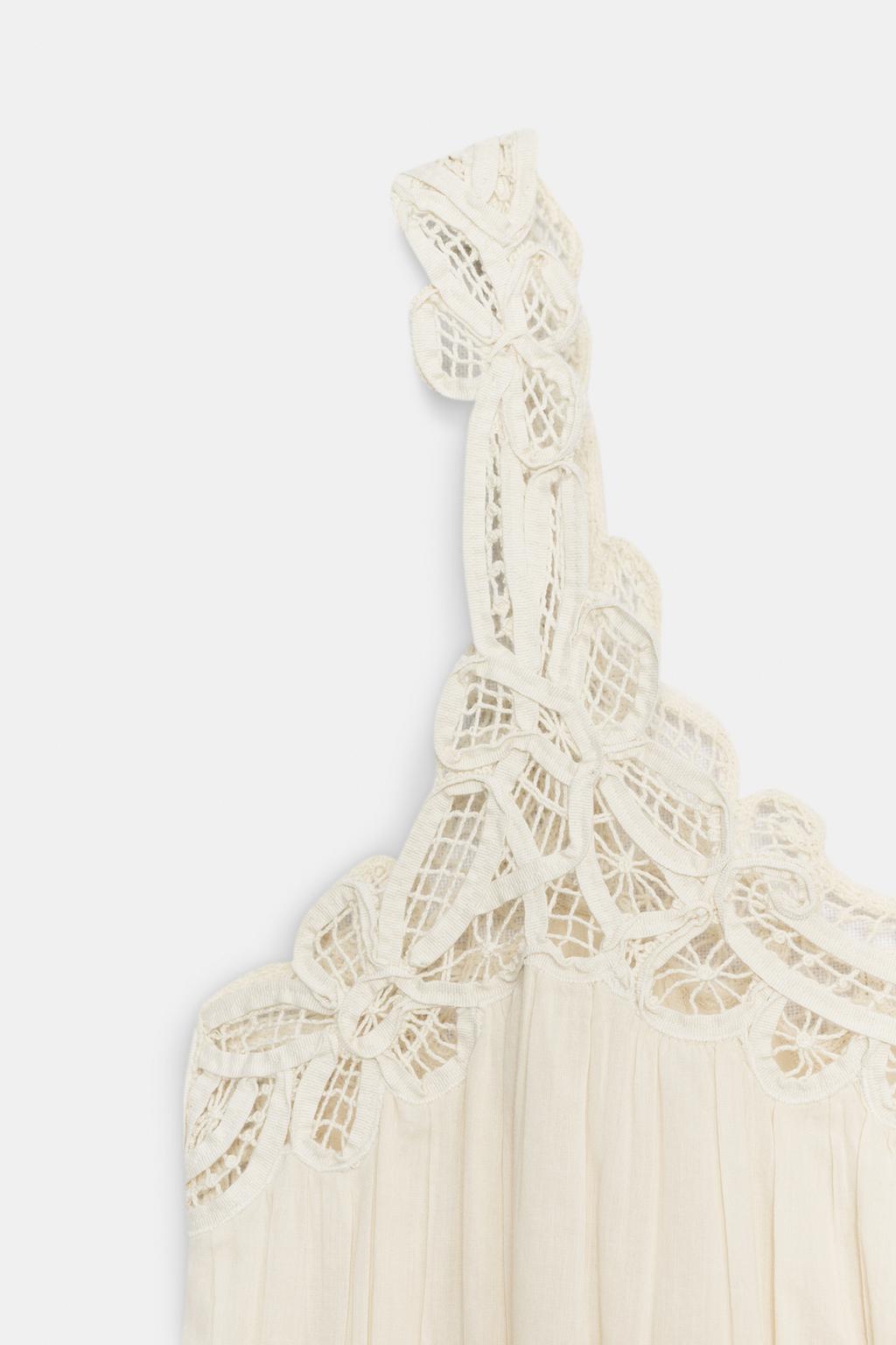 ПЛАТЬЕ С ВЫШИВКОЙ НА БРЕТЕЛЯХ — ZW COLLECTION