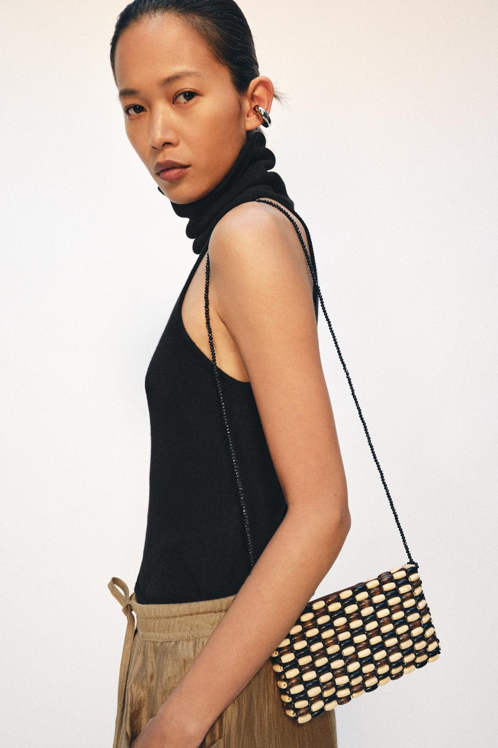 МИНИ-СУМКА ЧЕРЕЗ ПЛЕЧО ИЗ ДЕРЕВЯННЫХ БУСИН