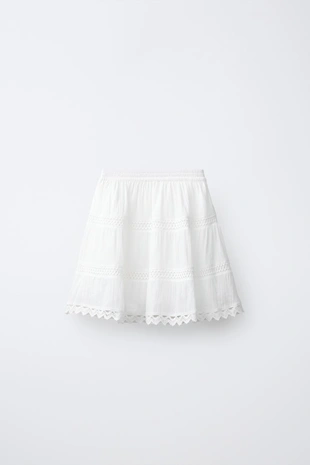 Романтичная юбка с панелями и кружевом- Заказать в России