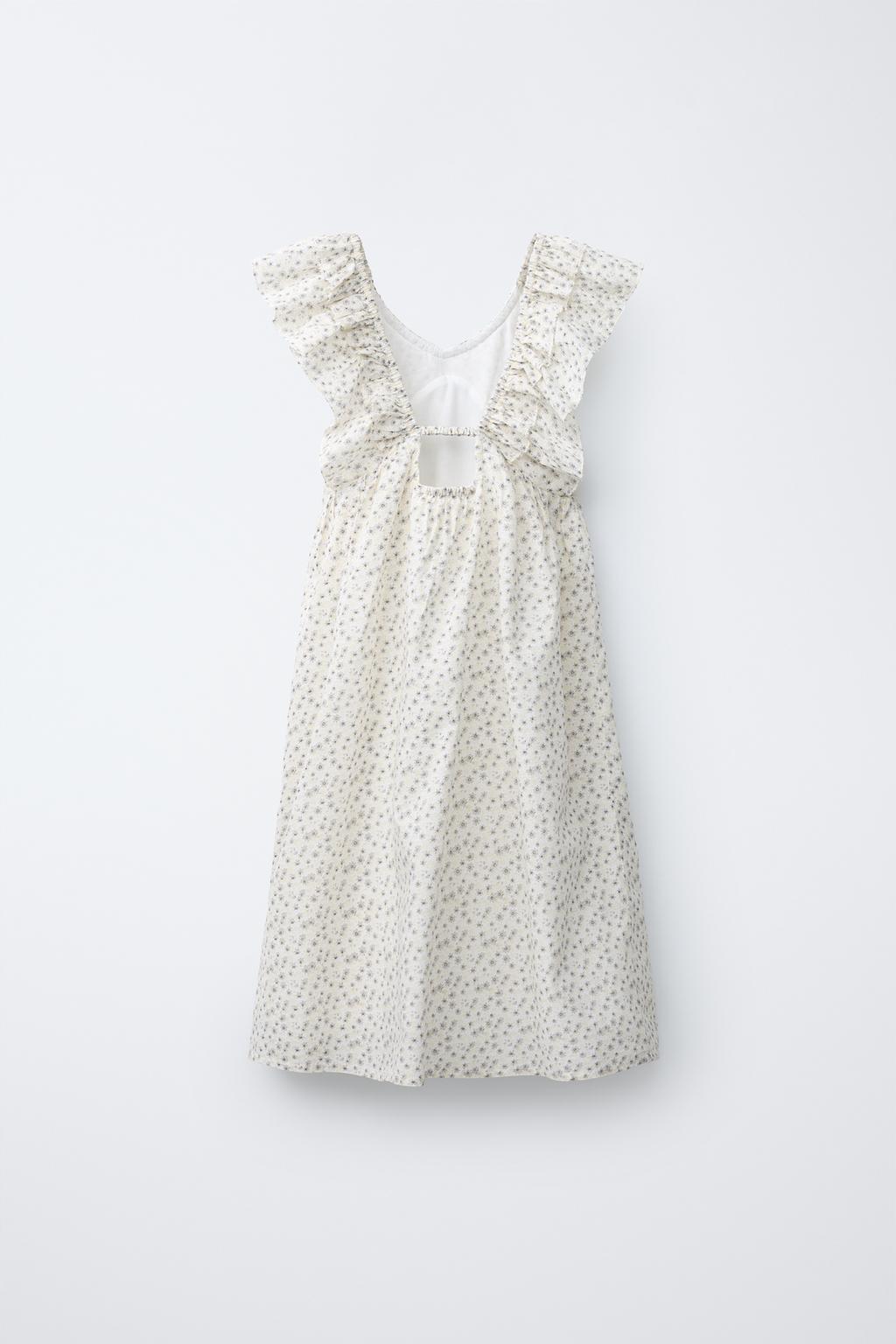 ПЛАТЬЕ С ЦВЕТОЧНЫМ ПРИНТОМ И ВОЛАНАМИ