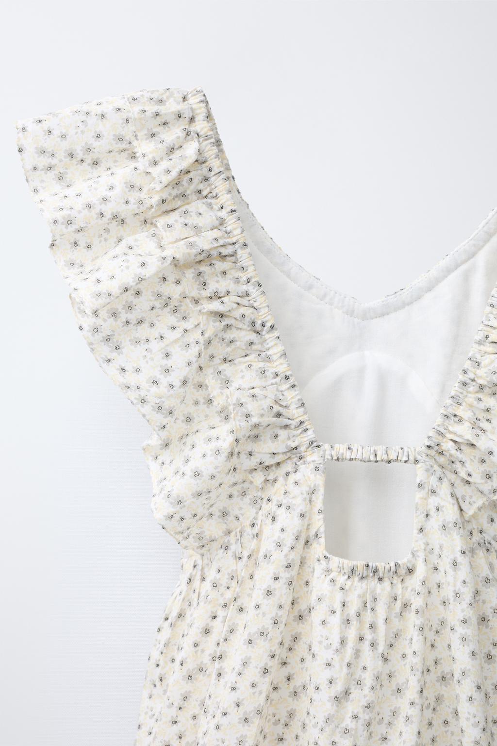 ПЛАТЬЕ С ЦВЕТОЧНЫМ ПРИНТОМ И ВОЛАНАМИ