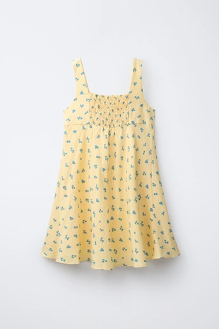 Платье с цветочным принтом и рюшами- Заказать в России