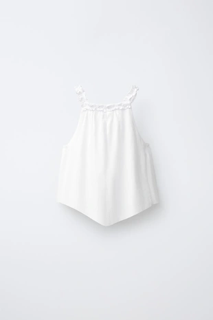 Топ из льна с горловиной халтер