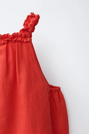 Топ из льна с горловиной халтер