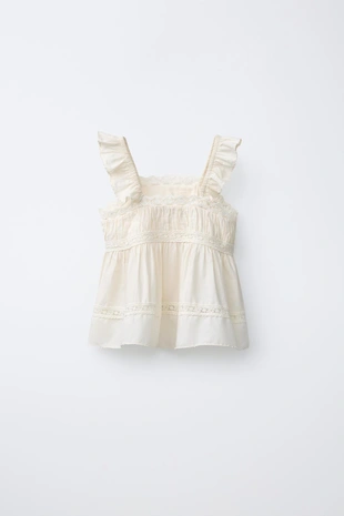 Блуза с кружевом- Заказать в России